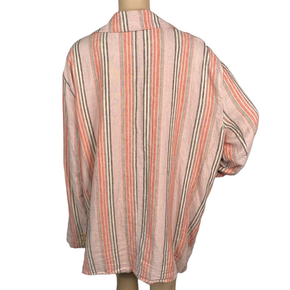 Free People Pink and Cream Striped Blazer - Picture 8 of 10